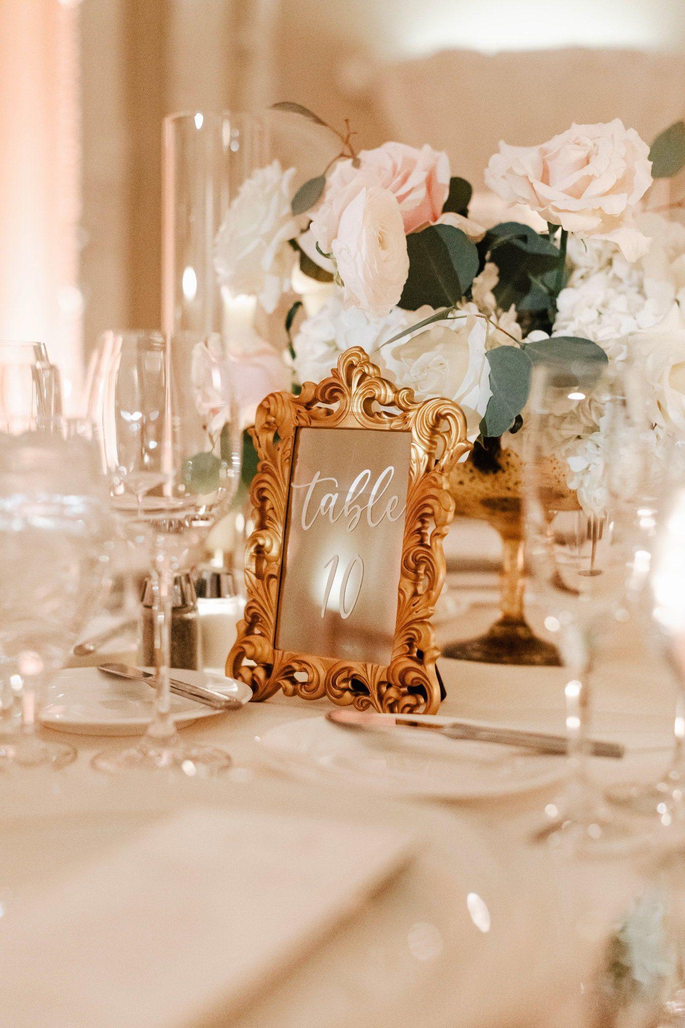 24pcs Gold Frame Wedding Table Number Mini Gold Place Card Frames Baroque Wedding Table Card Frame Gold Mini Picture Frames - Decotree.co Online Shop