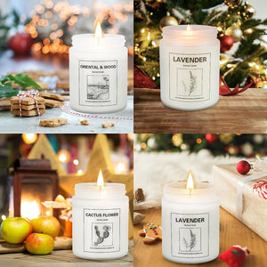 4 Pack Scented Candles for Home, Lavender Candles Set, Aromatherapy Jar Candles for Valentine's Day, Birthday - Decotree.co Online Shop