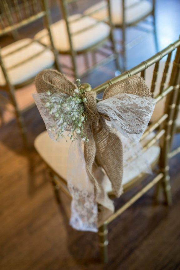 5pcs Burlap Lace Chair Sashes Hessian Jute Chair Cover Bows Rustic Linen Lace Chair Bows for Wedding Decoration - Decotree.co Online Shop