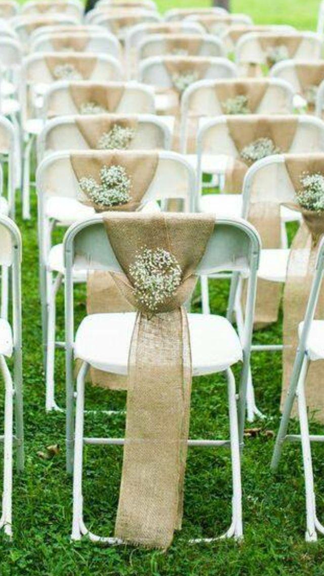 6"X108" Natural Jute Burlap Chair Bow Sashes for Wedding Event Party Ceremony Reception - Decotree.co Online Shop