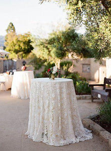 60 X120 Inch Classic White Wedding Lace Tablecloth Lace for Rustic Wedding Reception Decor - Decotree.co Online Shop