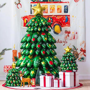 4.3FT Inflatable Christmas Tree Foil Balloons / Big Holiday Balloons for Christmas Party Decoration