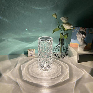 Crystal Table Lamp Rose Lamp, 16 Colors Changing, RGB Touch Lamp with Remote Control - Decotree.co Online Shop