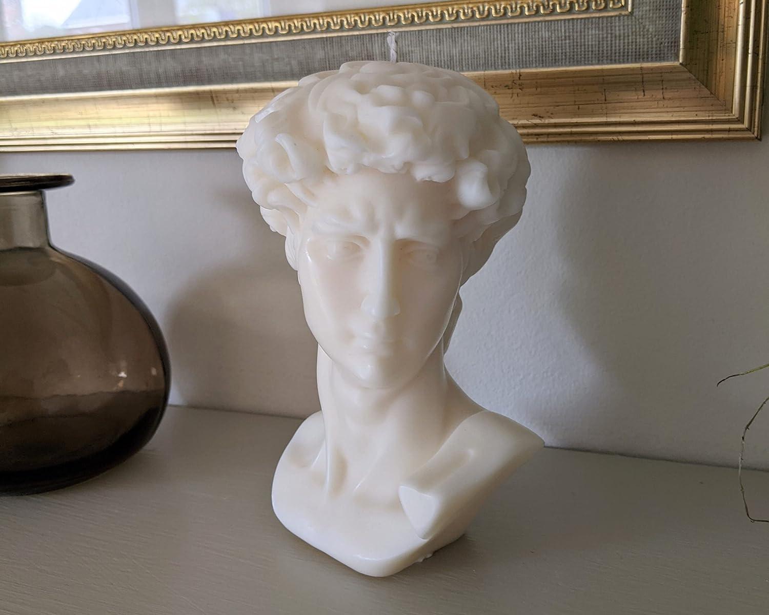 Large Bust David Statue Natural Soy Wax Scented Candle Hand Poured Aroma Candle for Home Decor - Decotree.co Online Shop