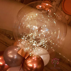 Multi-Colored Light-Up Clear Balloon Home Party Décor