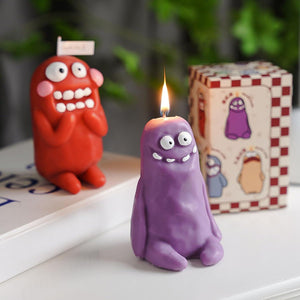 Set of 5 Cute Scented Candles, Clay Monster and Rice Dumpling Shape, Fun Gift for Friends, Kids - Decotree.co Online Shop