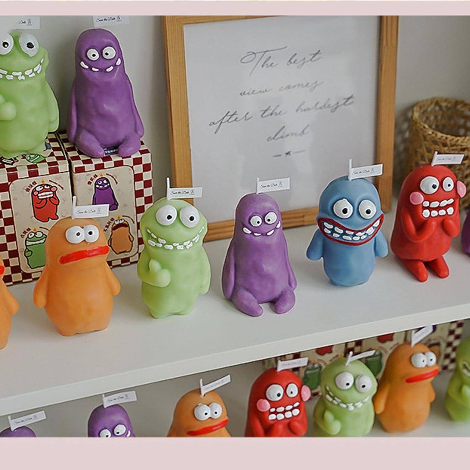 Set of 5 Cute Scented Candles, Clay Monster and Rice Dumpling Shape, Fun Gift for Friends, Kids - Decotree.co Online Shop