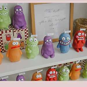 Set of 5 Cute Scented Candles, Clay Monster and Rice Dumpling Shape, Fun Gift for Friends, Kids - Decotree.co Online Shop