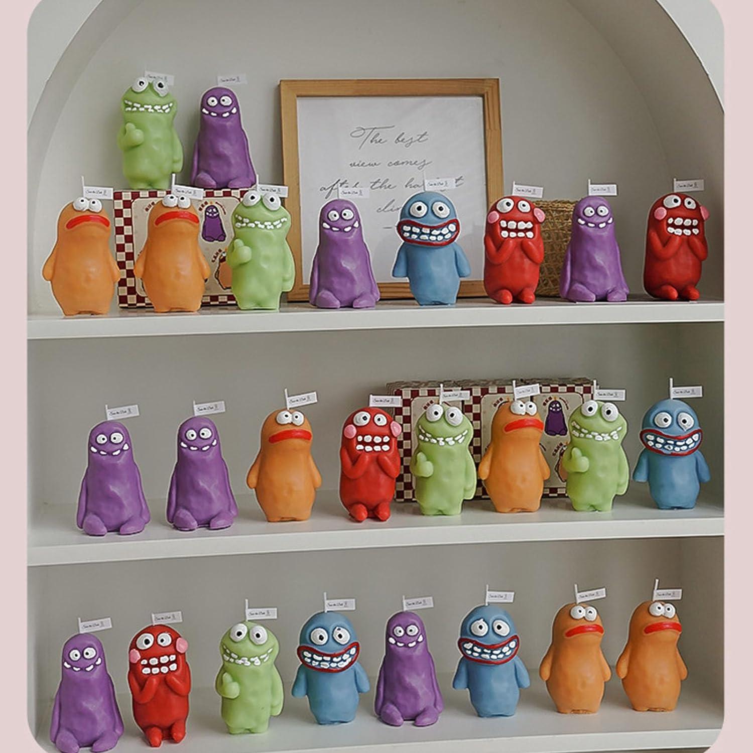 Set of 5 Cute Scented Candles, Clay Monster and Rice Dumpling Shape, Fun Gift for Friends, Kids - Decotree.co Online Shop