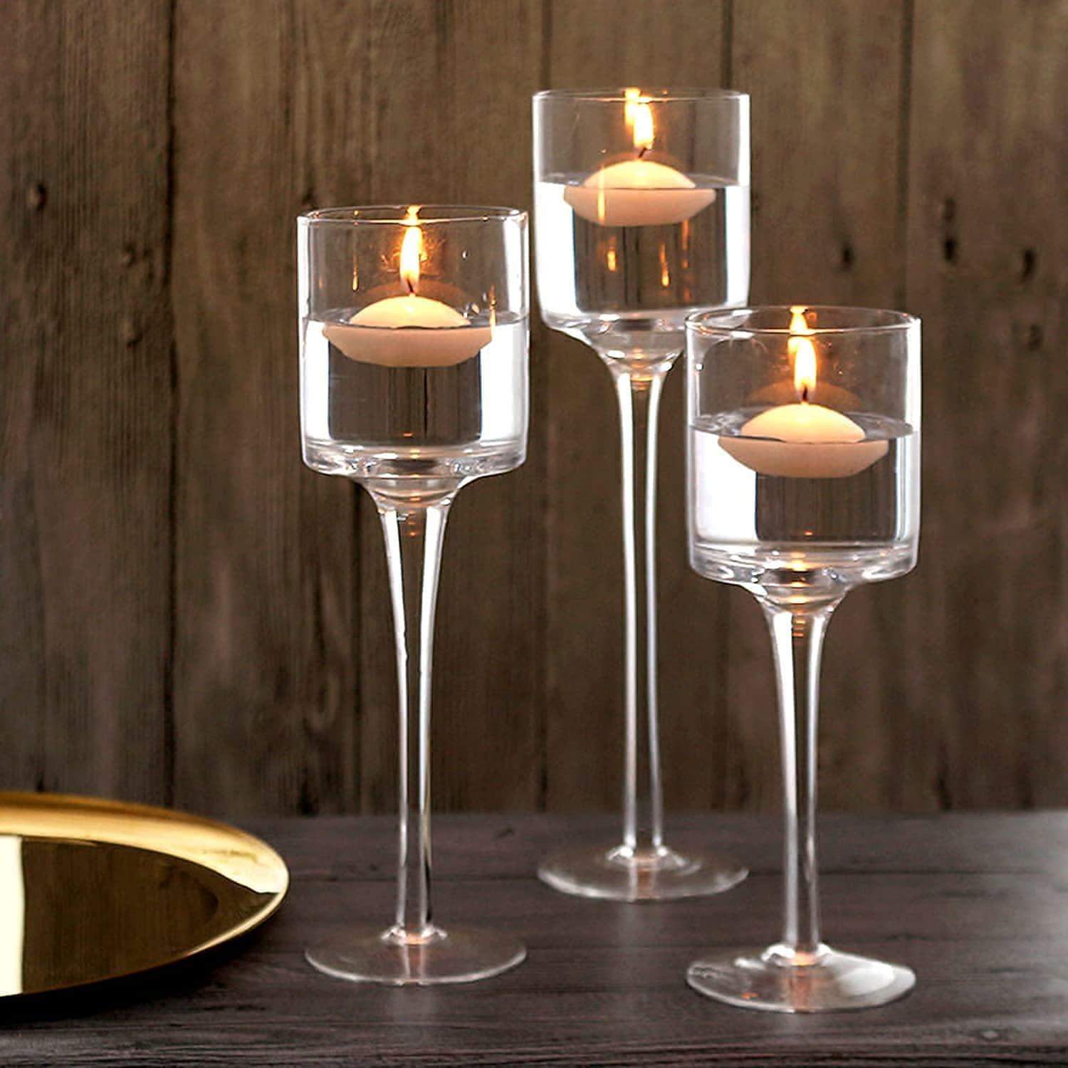 Tea Light Holder Votive Centerpieces - Glass Candle Holders Bulk for Wedding Table Centerpiece - Decotree.co Online Shop