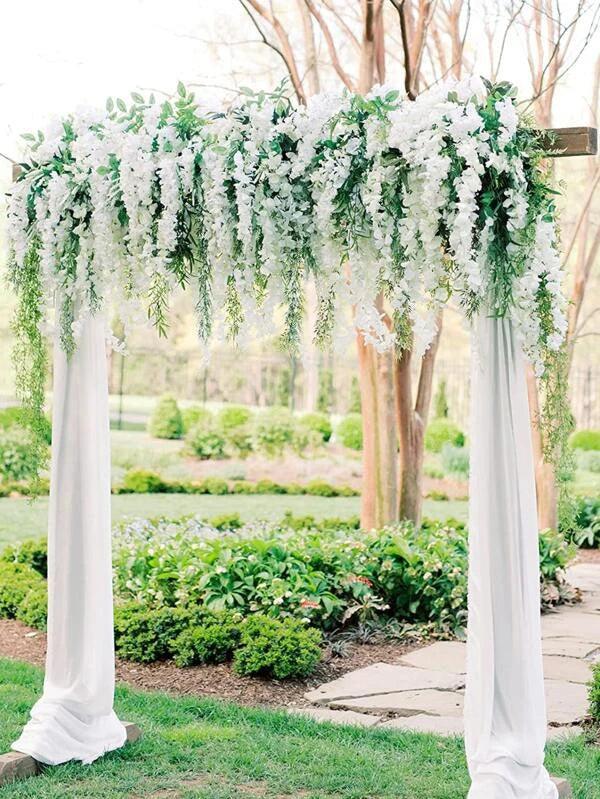 Wisteria Hanging Flowers Fake Flower Garland Artificial Wisteria Vines Wedding Party Wall Decorations - Decotree.co Online Shop