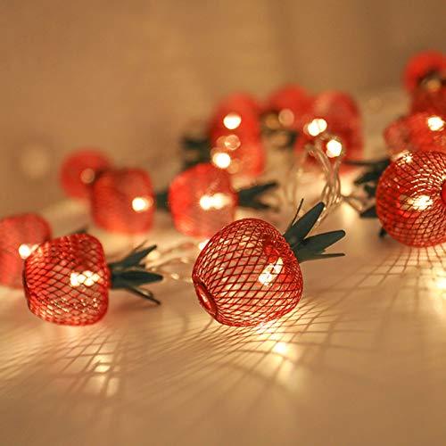 10 LED Apple String Lights Metal Mesh Battery Operated Fairy String Lights for Bedroom Wedding Indoor Outdoor Home Party - Decotree.co Online Shop