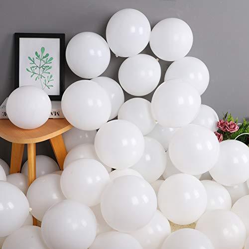 100 Pack 10 Inch Thicken Light White Balloons,Large Macaron White Latex Helium Balloons for Birthday Wedding Reception Bridal Shower Party Decorations Supplies - Decotree.co Online Shop