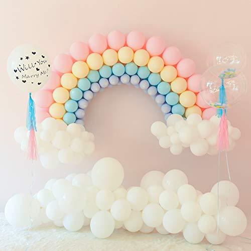 100 Pack 10 Inch Thicken Light White Balloons,Large Macaron White Latex Helium Balloons for Birthday Wedding Reception Bridal Shower Party Decorations Supplies - Decotree.co Online Shop