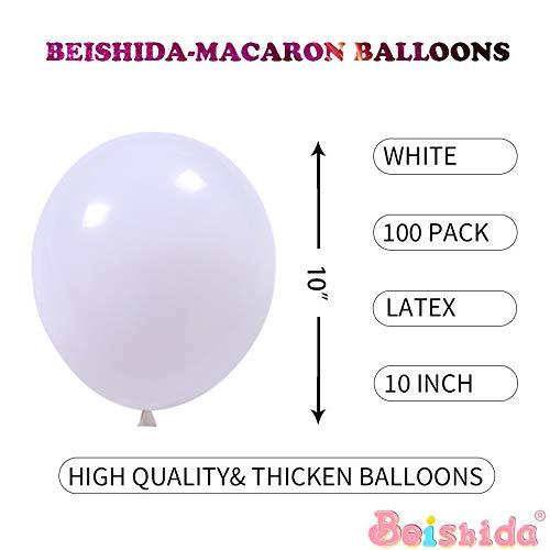 100 Pack 10 Inch Thicken Light White Balloons,Large Macaron White Latex Helium Balloons for Birthday Wedding Reception Bridal Shower Party Decorations Supplies - Decotree.co Online Shop