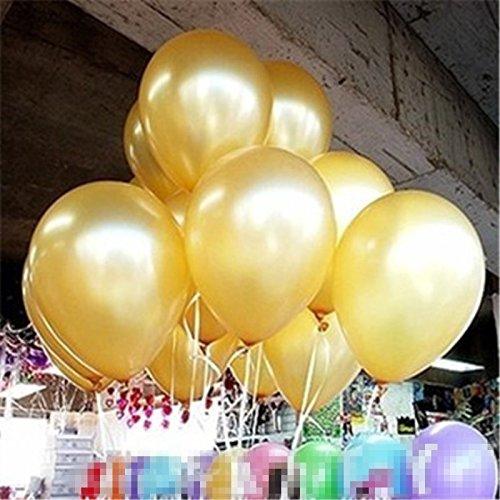 100 Pack Gold Balloons Latex 10" Helium Balloon Gold for Wedding Birthday Party Festival Christmas Decorations - Decotree.co Online Shop