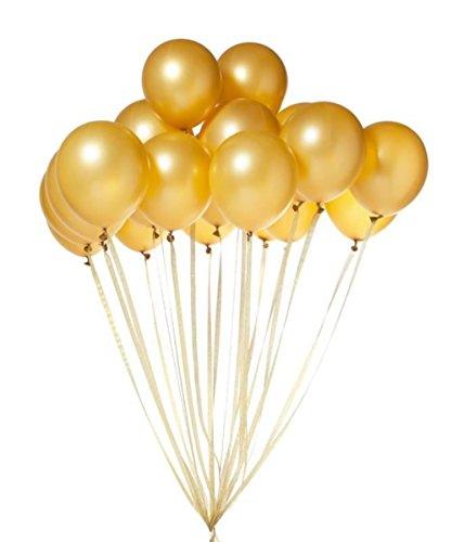 100 Pack Gold Balloons Latex 10" Helium Balloon Gold for Wedding Birthday Party Festival Christmas Decorations - Decotree.co Online Shop