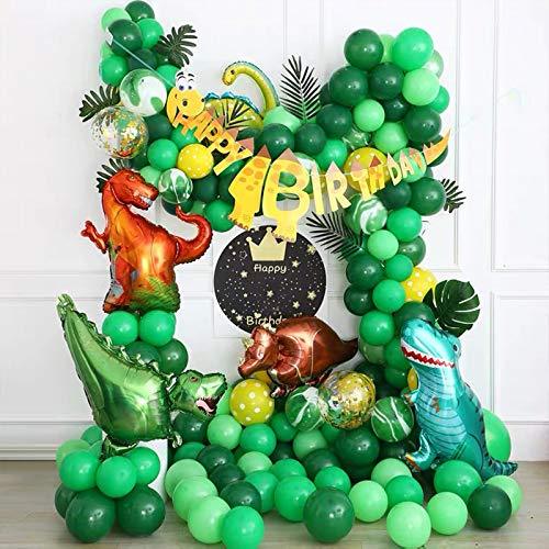 100 Pack Green Latex Balloons, Dark Green Balloons and Light Green Balloons with Green Ribbon for Jungle Safari St. Patrick's Day Party Decorations. - Decotree.co Online Shop