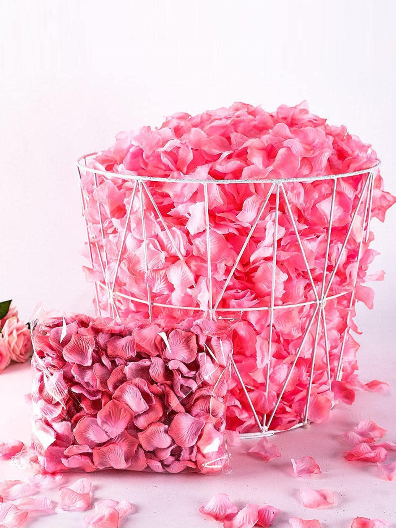 1000pcs Rose Petal Throwing Confetti, Fabric Creative Romantic Decoration For Wedding Party - Decotree.co Online Shop