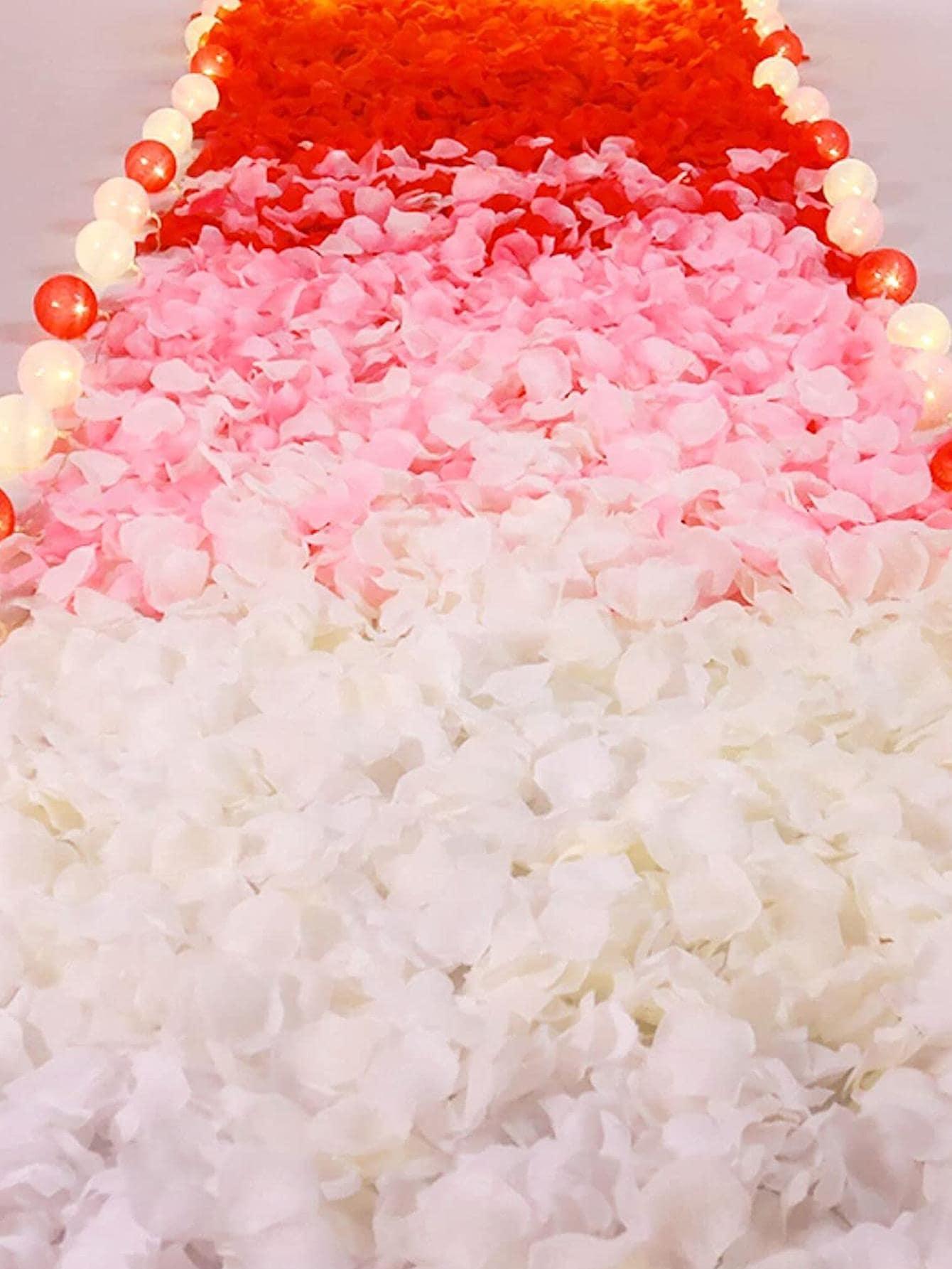 1000pcs Rose Petal Throwing Confetti, Fabric Creative Romantic Decoration For Wedding Party - Decotree.co Online Shop