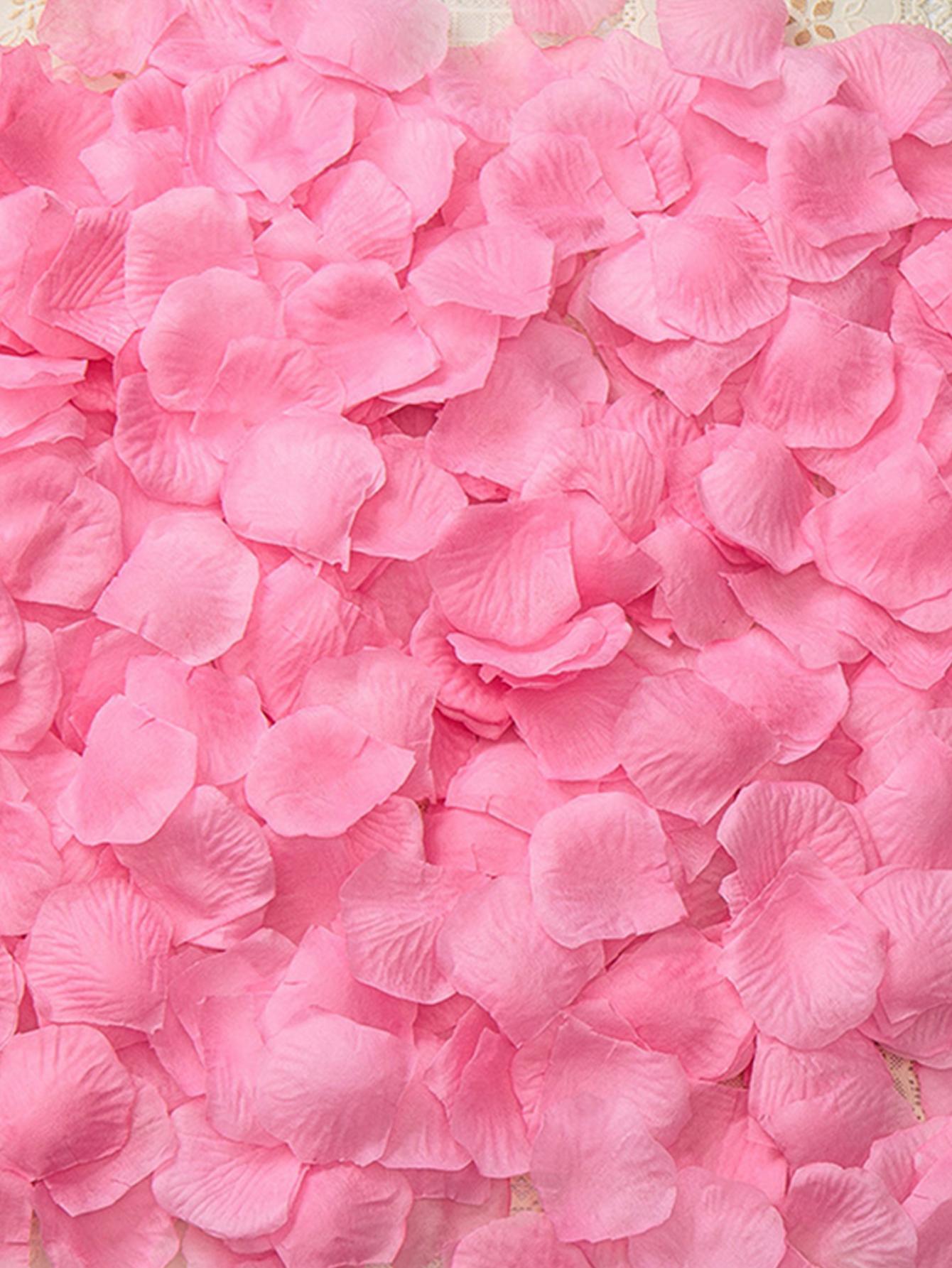 1000pcs Rose Petal Throwing Confetti, Fabric Creative Romantic Decoration For Wedding Party - Decotree.co Online Shop