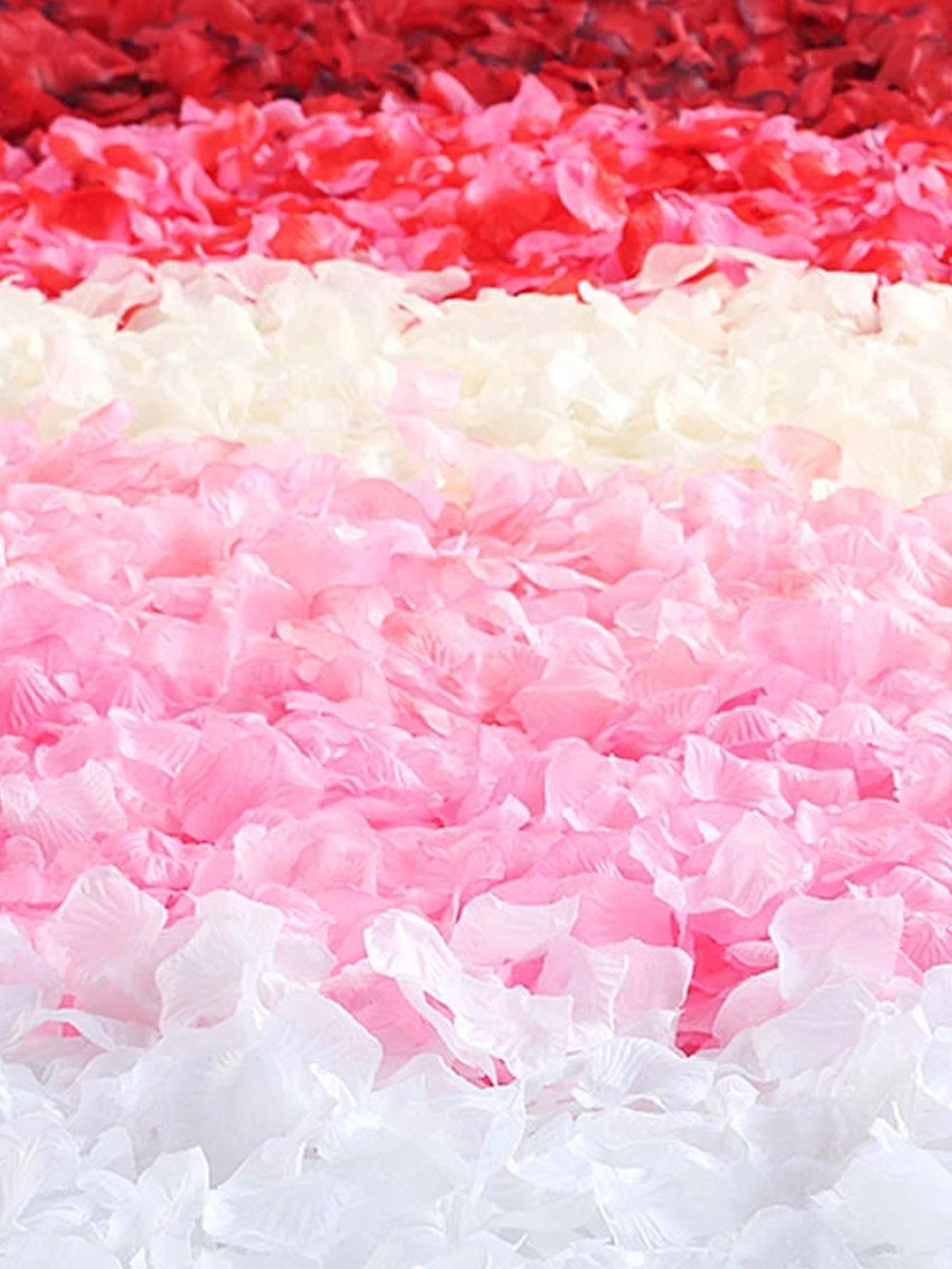 1000pcs Rose Petal Throwing Confetti, Fabric Creative Romantic Decoration For Wedding Party - Decotree.co Online Shop