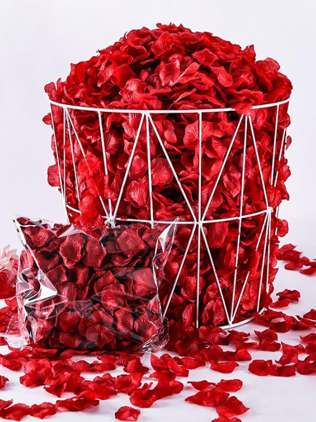 1000pcs Rose Petal Throwing Confetti, Fabric Creative Romantic Decoration For Wedding Party - Decotree.co Online Shop