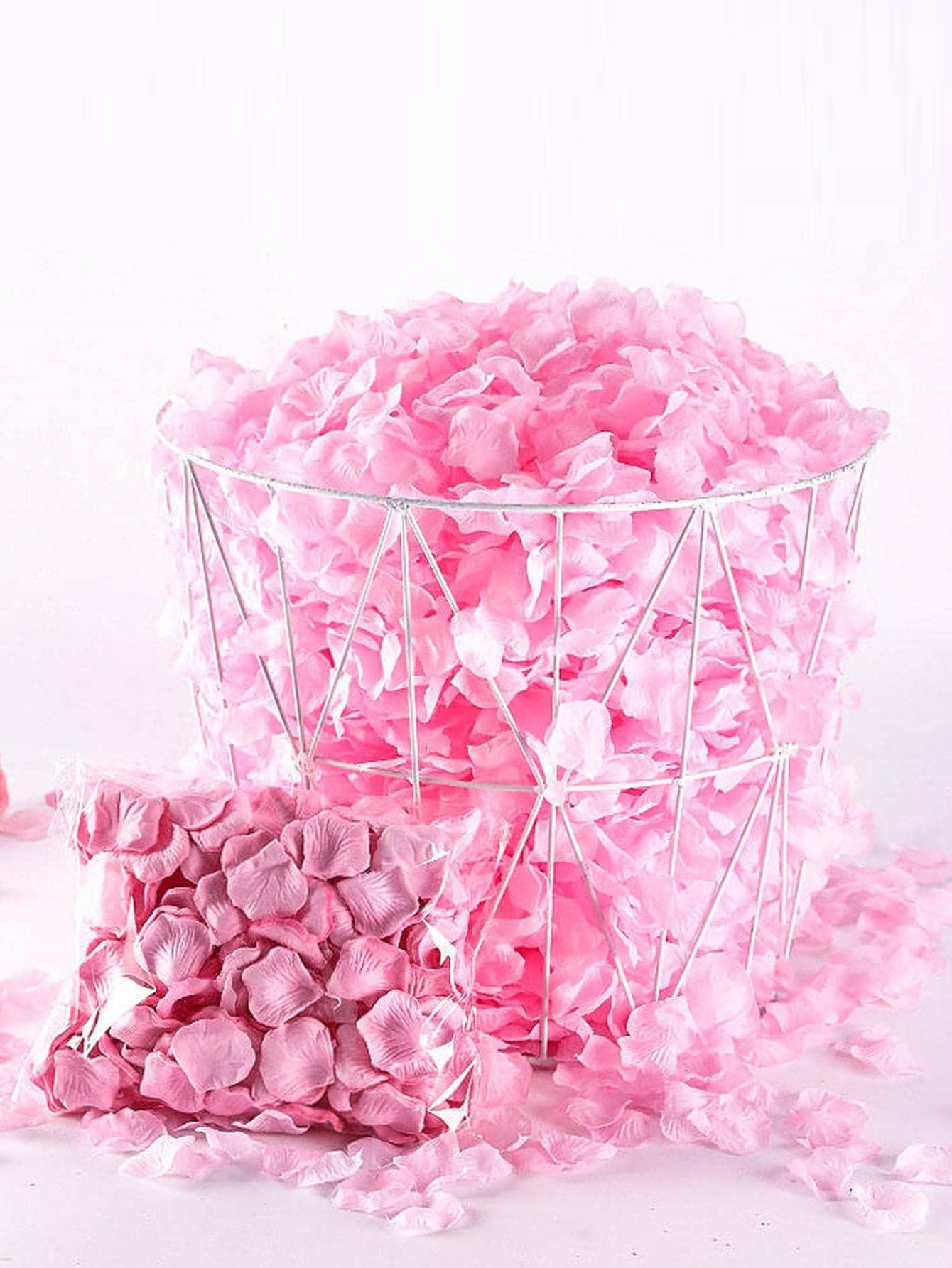 1000pcs Rose Petal Throwing Confetti, Fabric Creative Romantic Decoration For Wedding Party - Decotree.co Online Shop