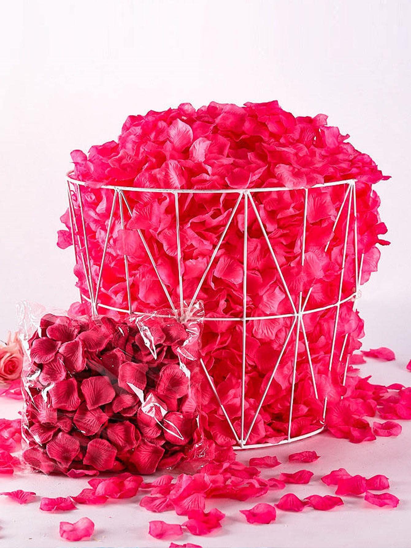 1000pcs Rose Petal Throwing Confetti, Fabric Creative Romantic Decoration For Wedding Party - Decotree.co Online Shop