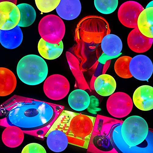 100pcs Neon Glow Party Balloons for Birthday and Wedding Decorations - Decotree.co Online Shop