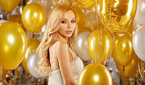 100pcs/pack 12" Gold Shiny Balloons for Party Decoration 12 inches - Decotree.co Online Shop