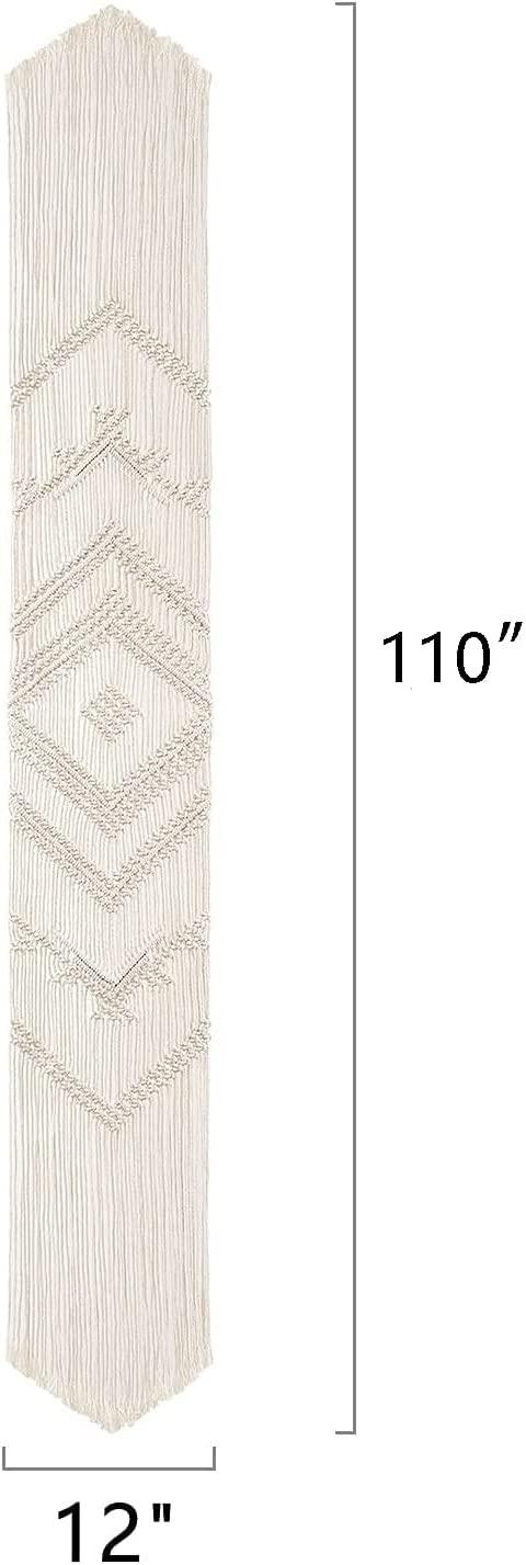 110 Inches Boho Macrame Table Runner Woven Wedding Table Decor - Decotree.co Online Shop