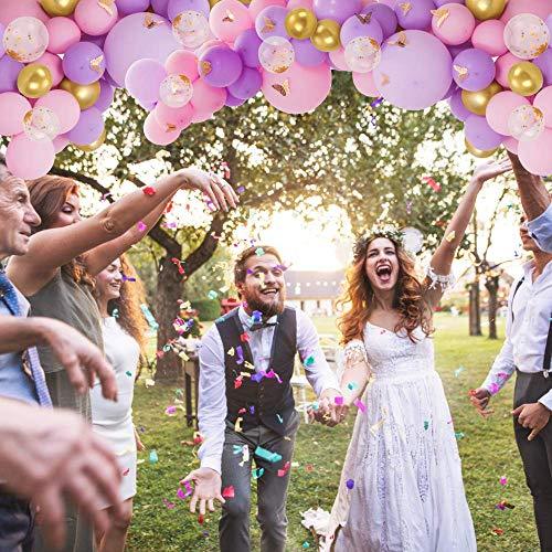 118pcs Pastel Pink and Purple Balloons Garland Arch Kit, with gold butterfly stickers for Baby Shower Girls Birthday Party Wedding - Decotree.co Online Shop