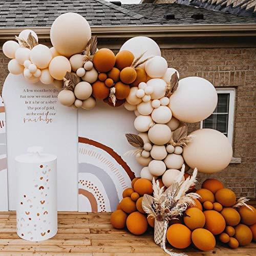 119 Pcs Double Stuffed Orange Cream Peach Apricot Balloons Garland Arch Kit - Decotree.co Online Shop