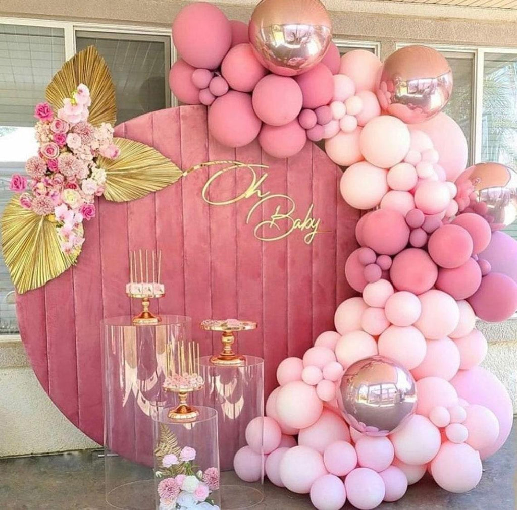 119pcs Peach Pink Balloon Arch Garland Kit Rose Gold Chrome Latex ,Wedding Party Decor, birthday party, Bridal Shower, babyShower - Decotree.co Online Shop