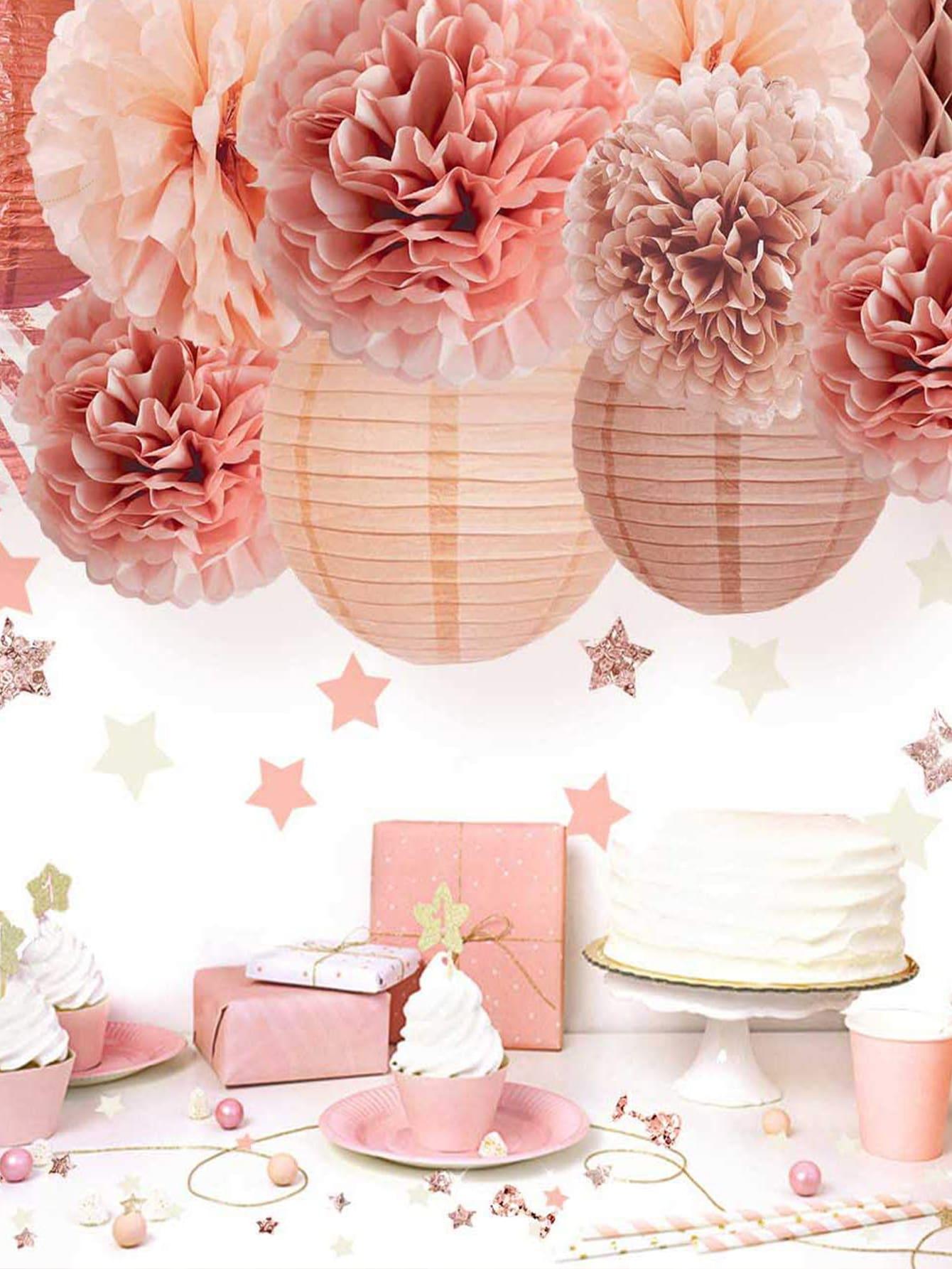 11pcs Paper Flower & Paper Lantern Set - Decotree.co Online Shop