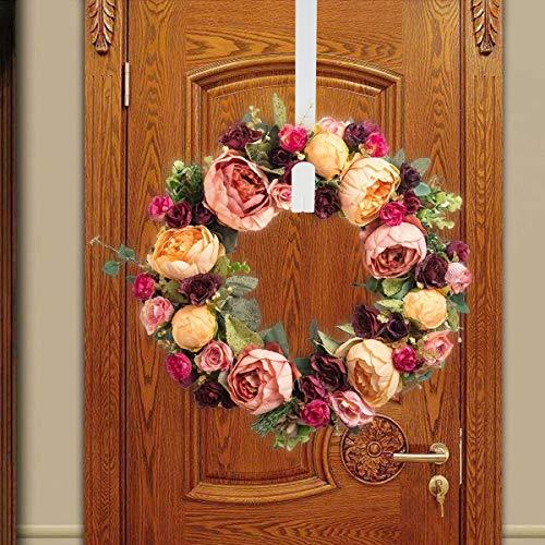 12"/15" Wreath Hanger for Front Door - Large Wreath Metal Hook for Christmas Wreath Over The Door Hanger, White - Decotree.co Online Shop