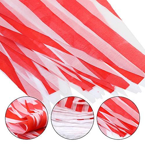 120pcs Red and White Striped Pennant Banner Flags, Party Supplies for Carnival Circus, Kids Birthday - Decotree.co Online Shop