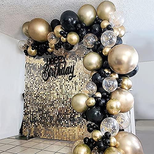 121pcs Party Balloon Arch kit Black Gold Balloons Party Decoration (121PCS- Black Gold) - Decotree.co Online Shop