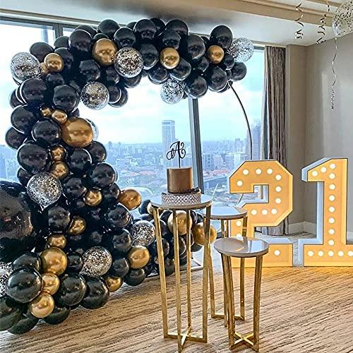 121pcs Party Balloon Arch kit Black Gold Balloons Party Decoration (121PCS- Black Gold) - Decotree.co Online Shop