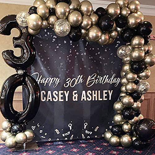 121pcs Party Balloon Arch kit Black Gold Balloons Party Decoration (121PCS- Black Gold) - Decotree.co Online Shop