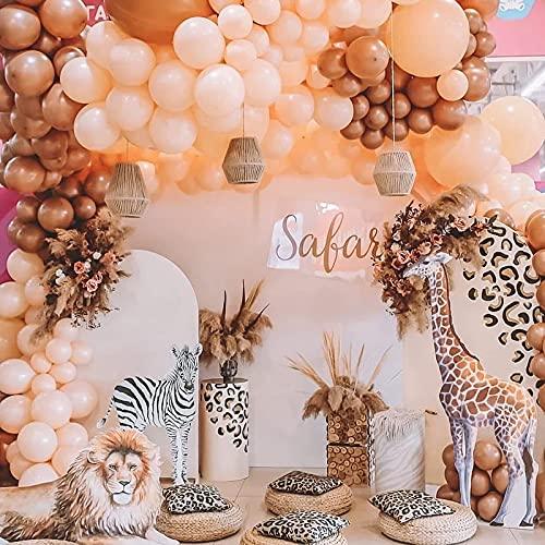 124pcs Party Balloon Arch kit Peach Brown Balloons Party Decoration Baby Show Birthday Wedding Pastel Balloon Decor - Decotree.co Online Shop