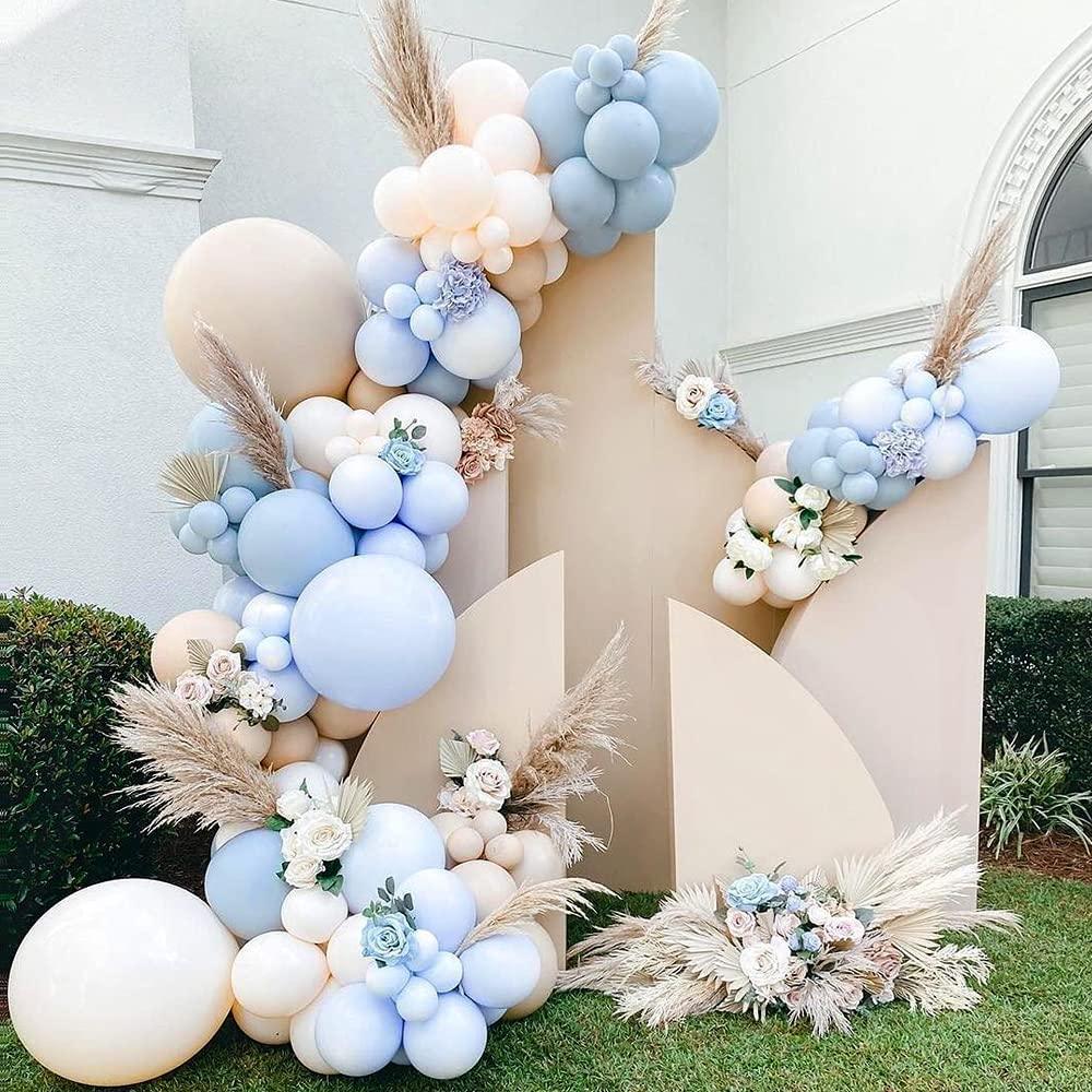 126pcs Baby Blue Balloons Garland Kit Pastel Light Arch Different Sizes Baby Shower - Decotree.co Online Shop