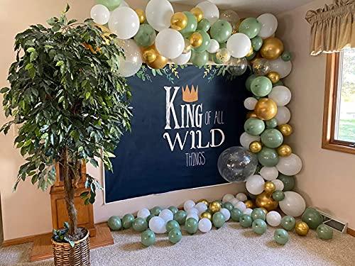 127PCS Olive Green Balloon Garland Arch Kit White Gold Confetti Balloons Retro Green Balloons for Baby Shower - Decotree.co Online Shop