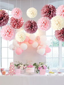 12pcs Paper Tissue Pom Pom - Decotree.co Online Shop