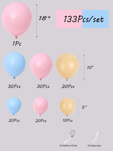 133pcs Balloon Garland Set for Gender Reveal Party Decorations - Decotree.co Online Shop