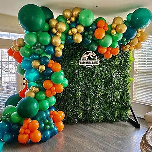 135pcs Jungle Party Balloon Arch Green Orange Gold Balloon Garland for Jungle Dinosaur Themed Party Kids Boys Birthday - Decotree.co Online Shop