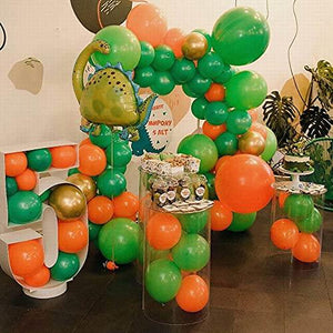 135pcs Jungle Party Balloon Arch Green Orange Gold Balloon Garland for Jungle Dinosaur Themed Party Kids Boys Birthday - Decotree.co Online Shop