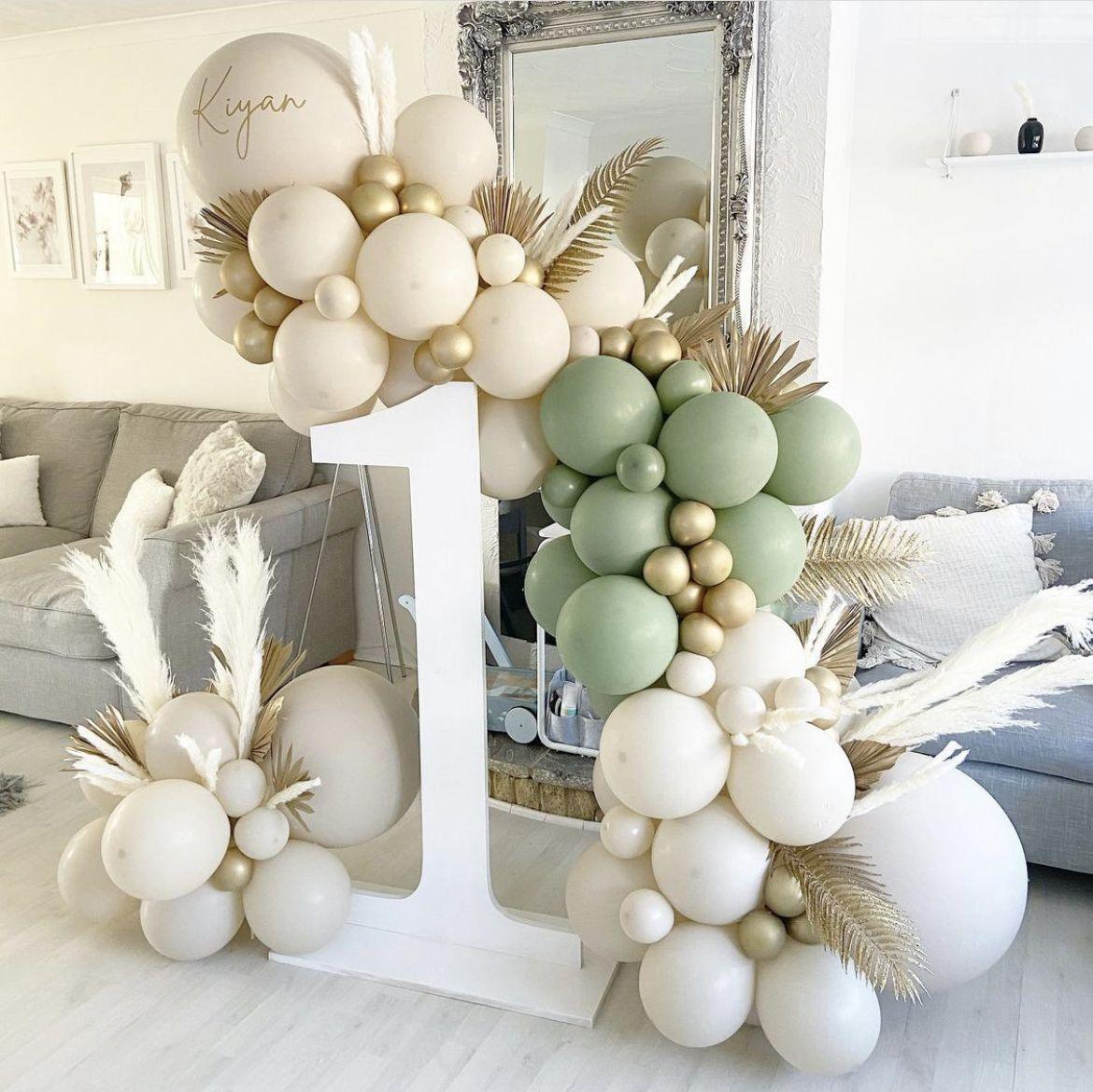 136pcs Birthday Balloons Arch Kit Party Decoration Sand White Gold Balloon Garland Sage Green Globos Baby Shower Decor Supplies - Decotree.co Online Shop