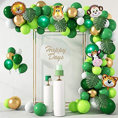 144pcs Party Balloon garland kit Green Forest Jungle Safari Theme Balloons Party Decoration Baby Shower Birthday Backdrop (144PCS- Safari) - Decotree.co Online Shop